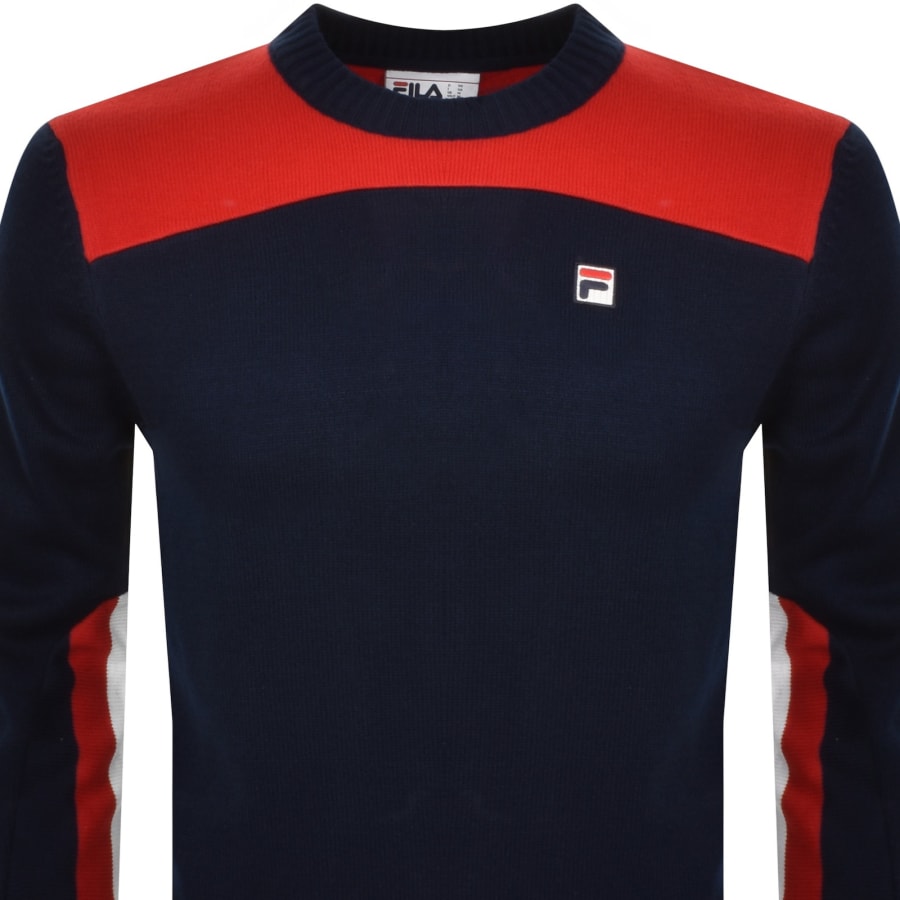 Fila Vintage Colourblock Knit Jumper Navy